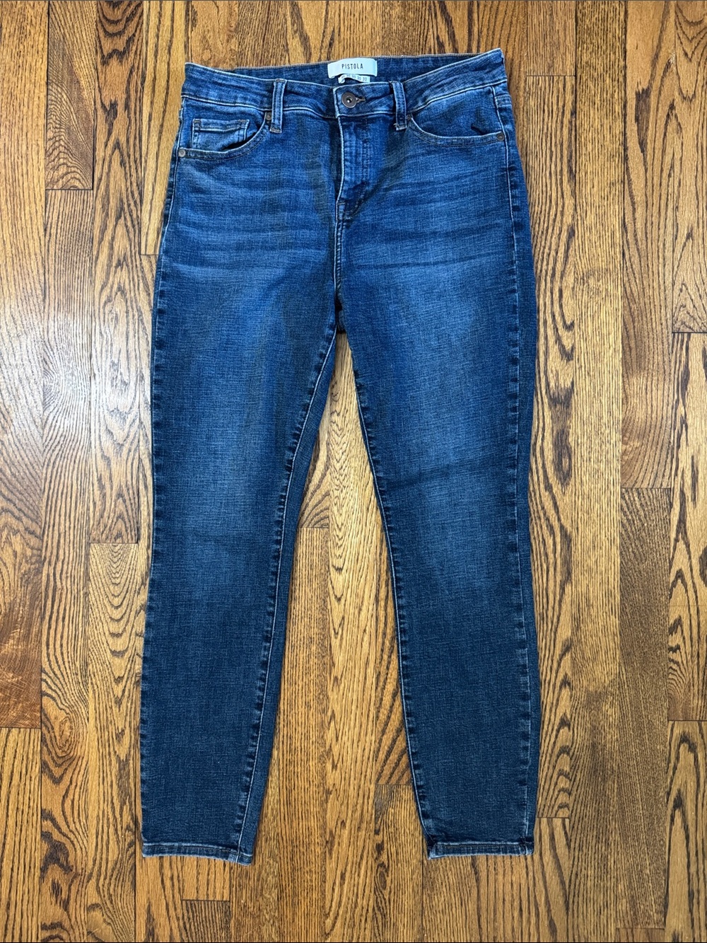 Pistola Jeans Womens Size 30 Skinny Mid Rise Dark Wash Stretch Denim